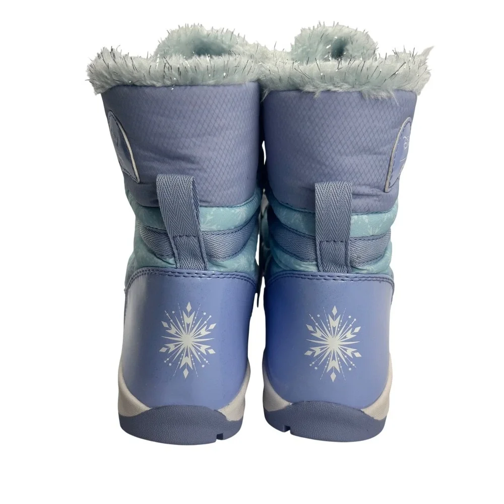Disney X Sorel Frozen II Snow Boots Women‎ 7 Blue Waterproof Faux Fur LY3665-535